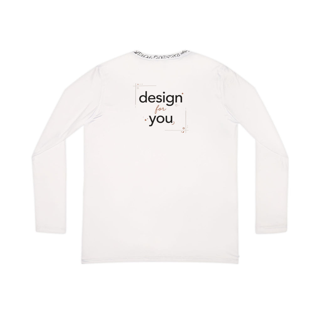 Women’s V-Neck Long Sleeve Shirt – Minimal ‘Fineartorg’ Front, ‘design for you’ Back