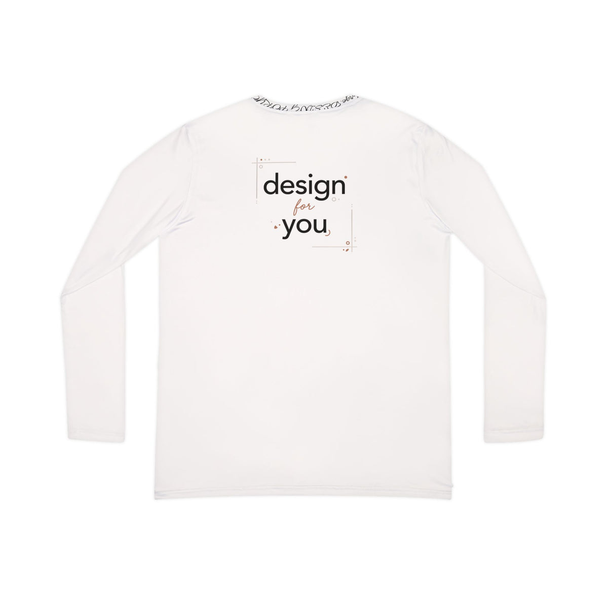 Women’s V-Neck Long Sleeve Shirt – Minimal ‘Fineartorg’ Front, ‘design for you’ Back