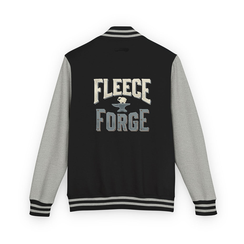 Letterman Jacket — 'Fleece Forge' Red & White Varsity Jacket