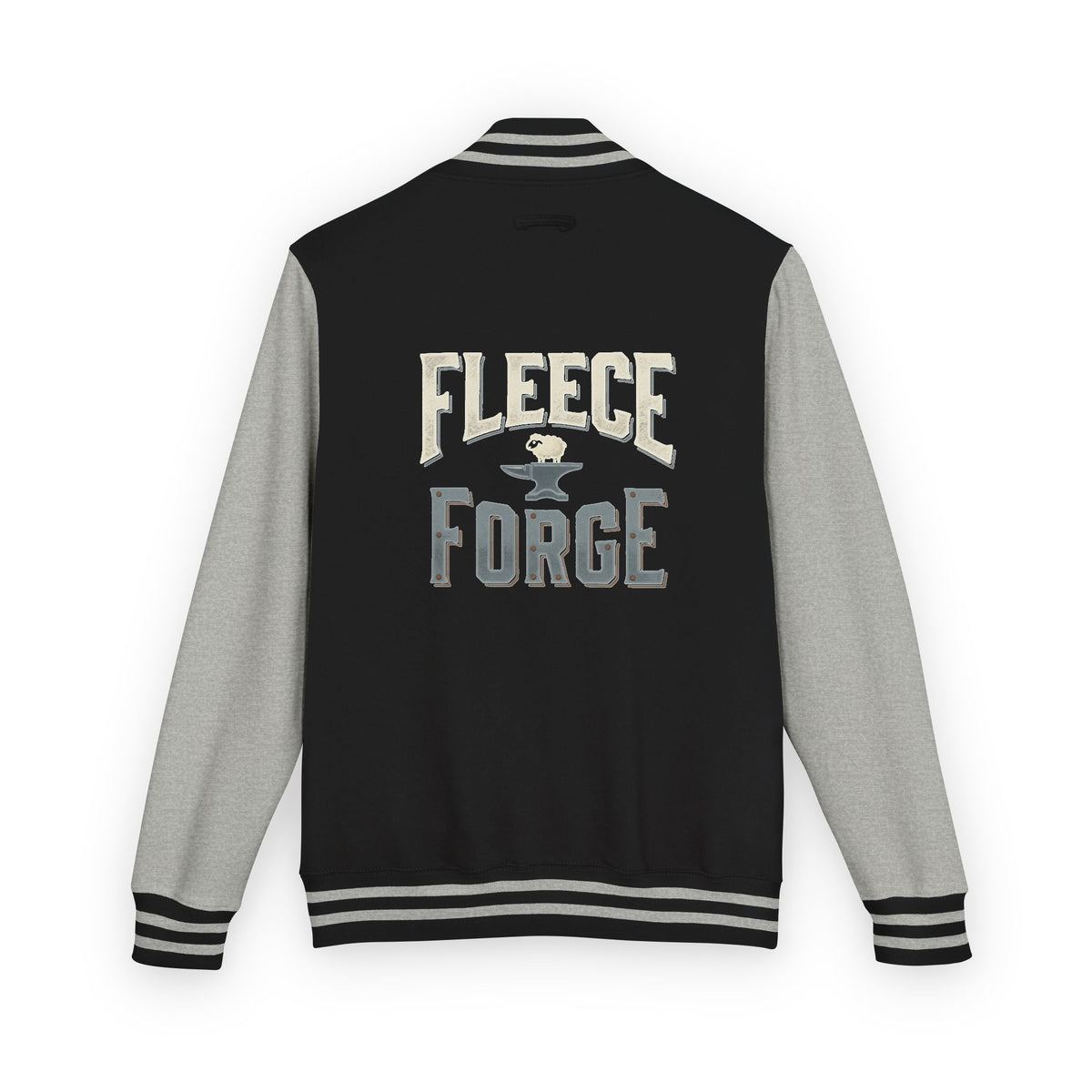 Letterman Jacket — 'Fleece Forge' Red & White Varsity Jacket