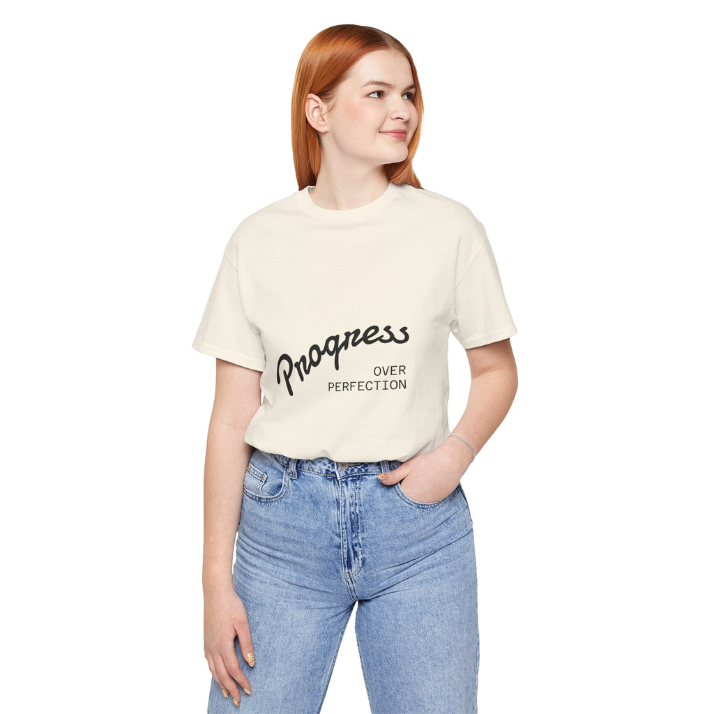 Progress Over Perfection T‑Shirt — Motivational Graphic Tee