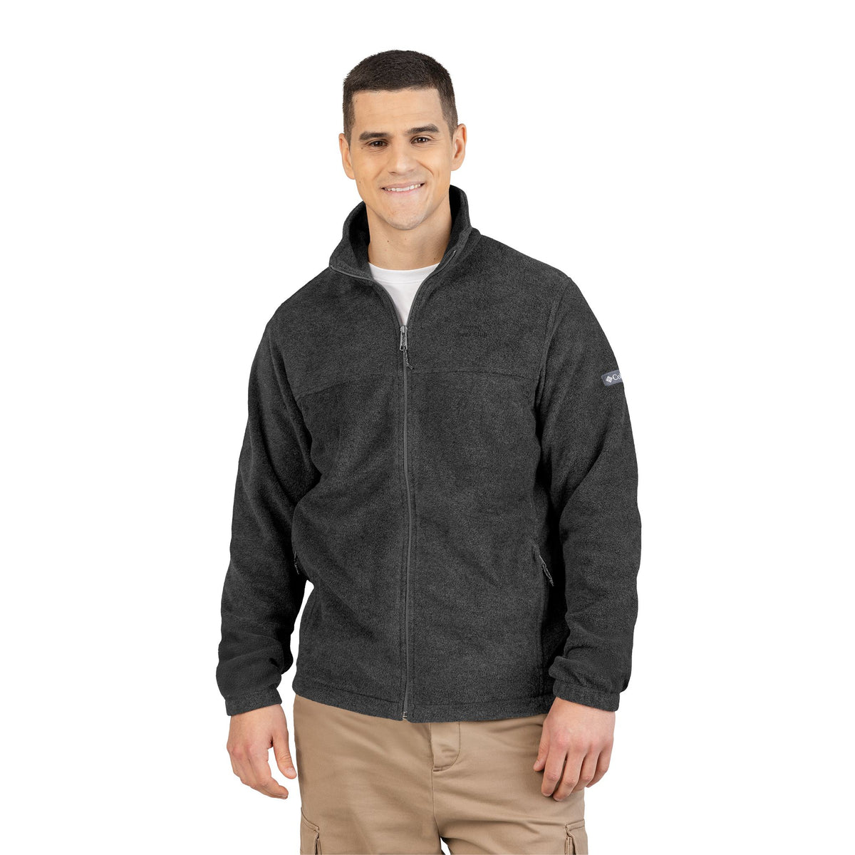 Embroidered Columbia Fleece Jacket — Cozy Zip-Up Outerwear
