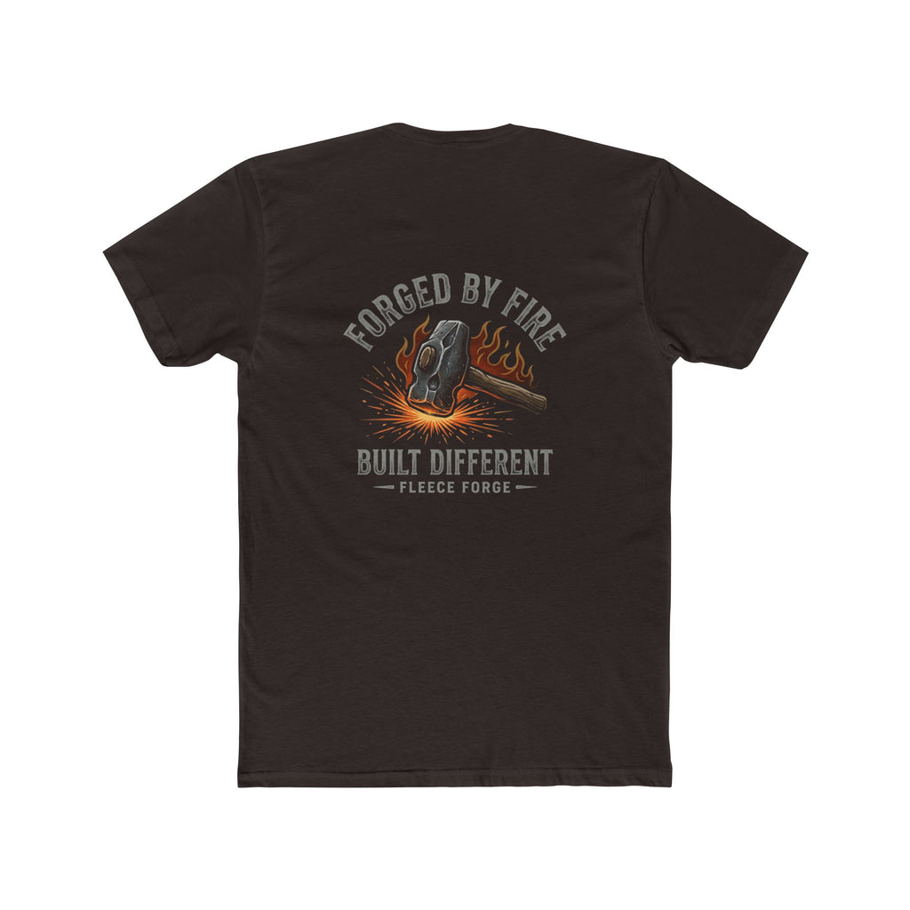 Forged By Fire Crew Tee — "Built Different" Chest & Back Graphic Tee