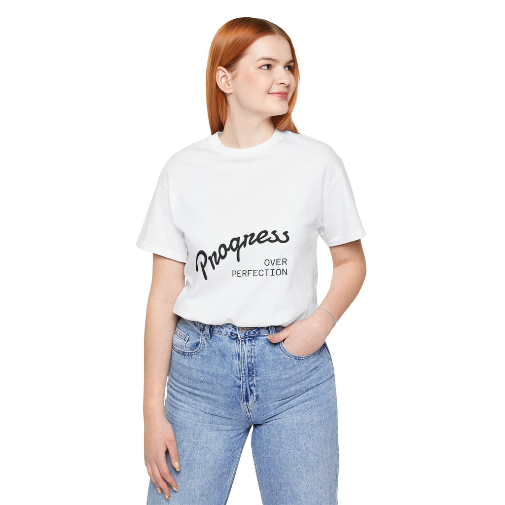 Progress Over Perfection T‑Shirt — Motivational Graphic Tee