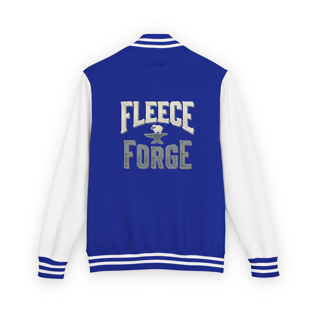 Letterman Jacket — 'Fleece Forge' Red & White Varsity Jacket