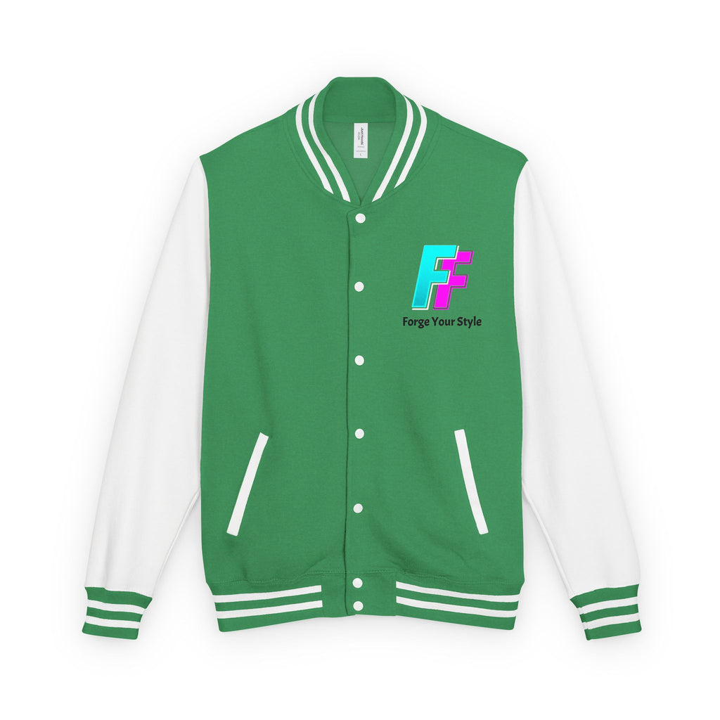Letterman Jacket — 'Fleece Forge' Red & White Varsity Jacket