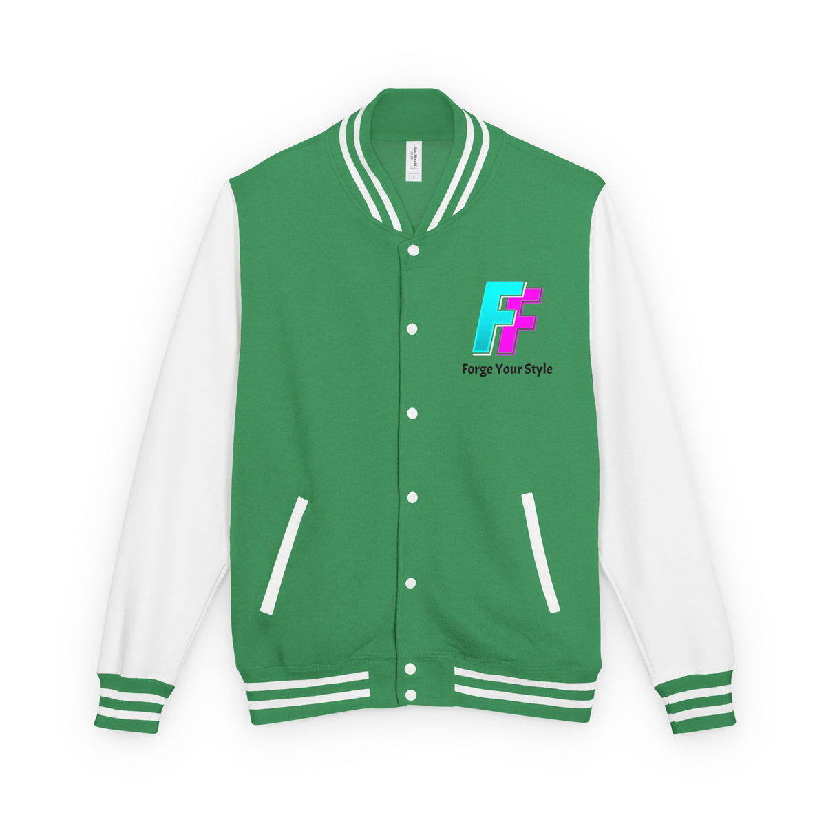 Letterman Jacket — 'Fleece Forge' Red & White Varsity Jacket