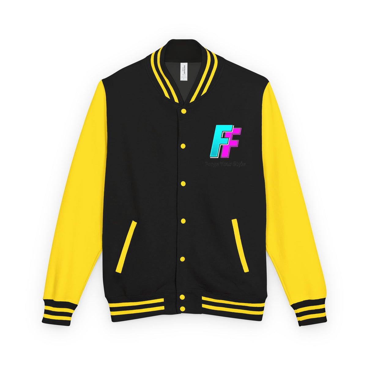 Letterman Jacket — 'Fleece Forge' Red & White Varsity Jacket
