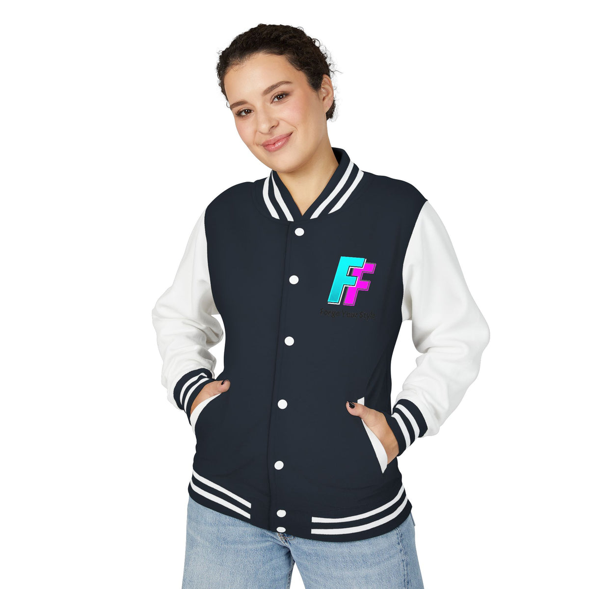 Letterman Jacket — 'Fleece Forge' Red & White Varsity Jacket
