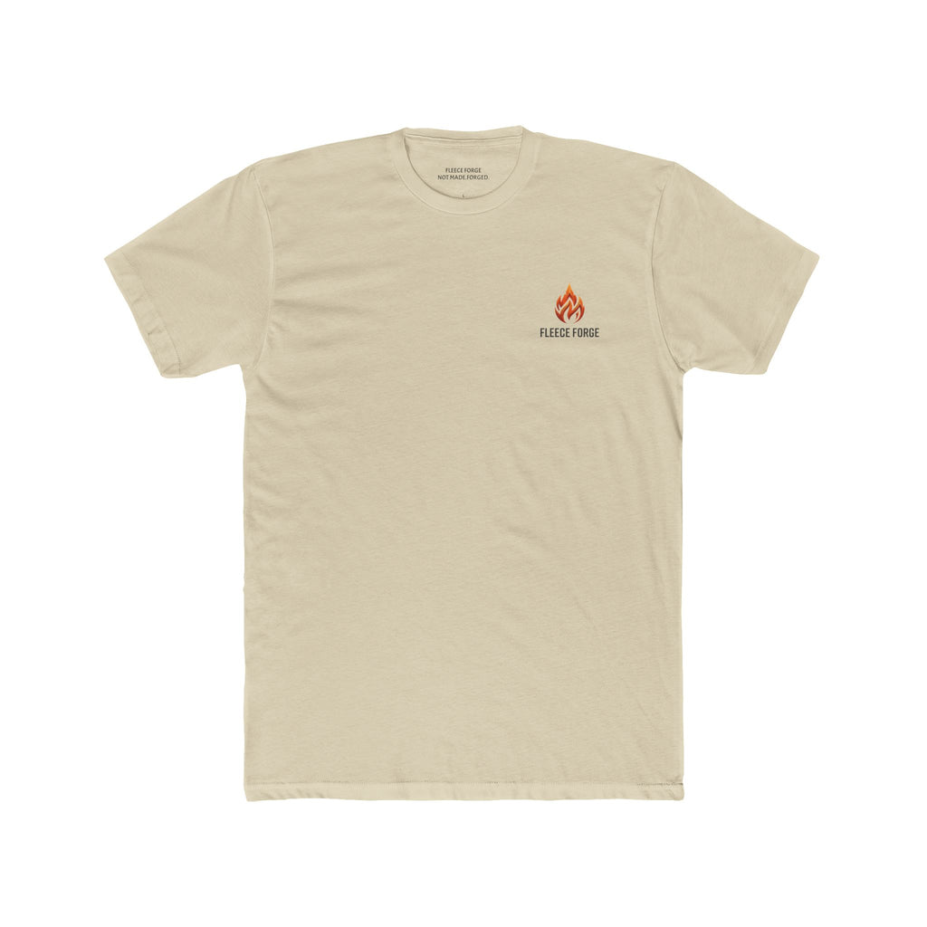 Forged By Fire Crew Tee — "Built Different" Chest & Back Graphic Tee