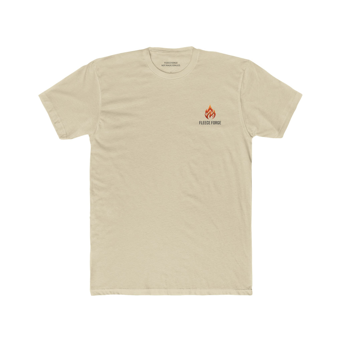 Forged By Fire Crew Tee — "Built Different" Chest & Back Graphic Tee