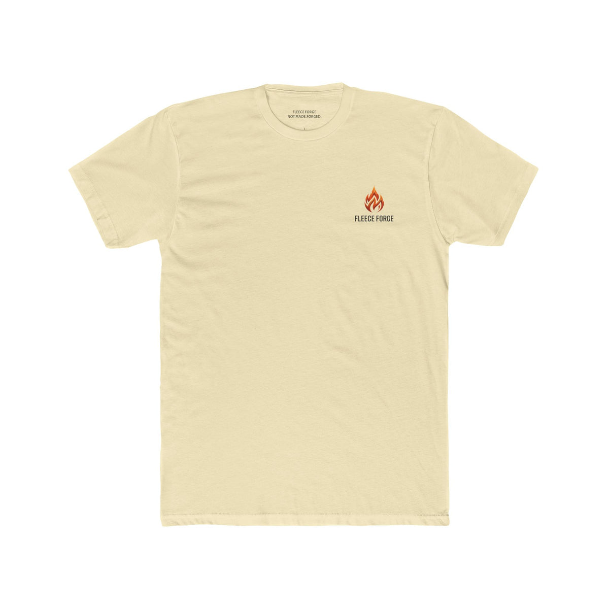 Forged By Fire Crew Tee — "Built Different" Chest & Back Graphic Tee