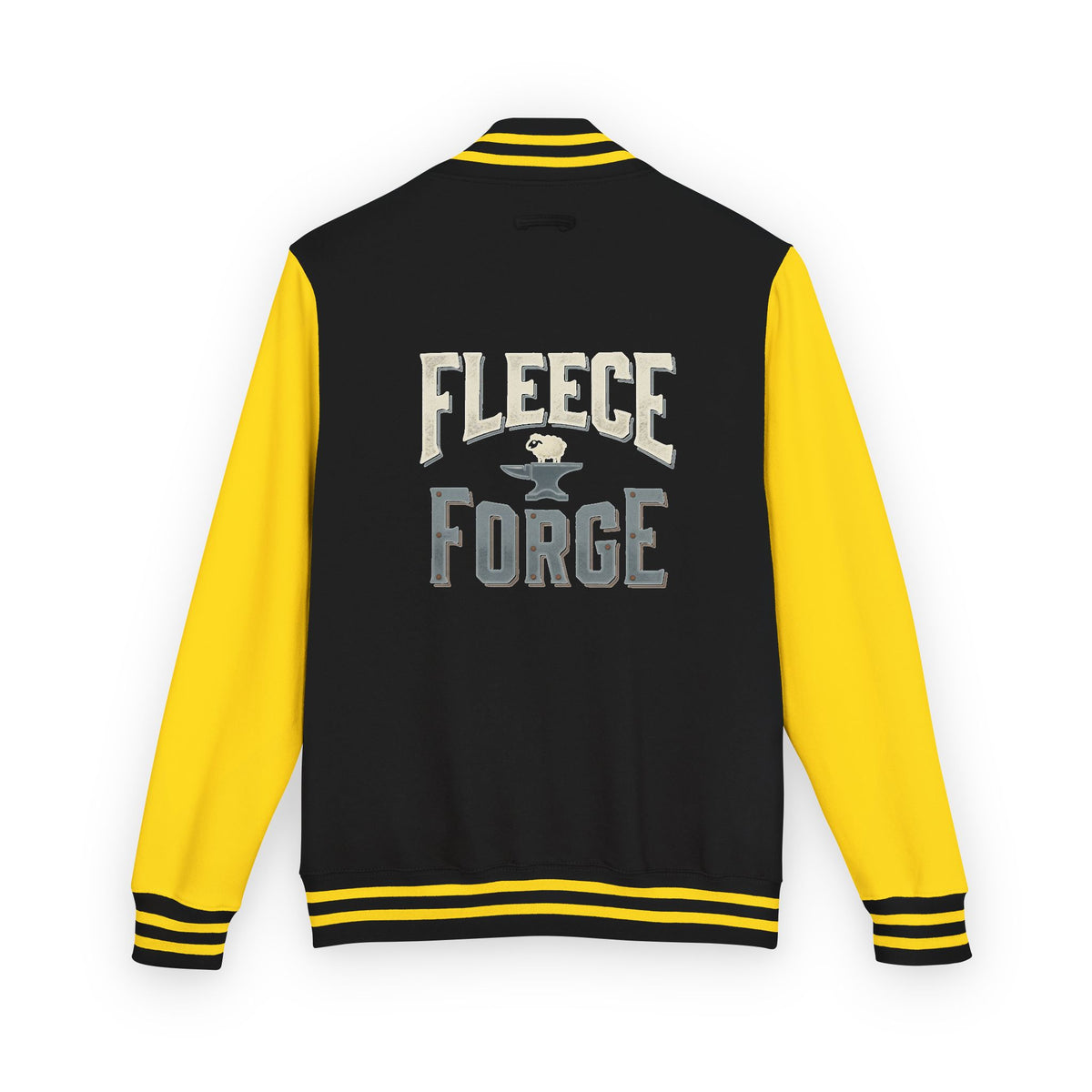 Letterman Jacket — 'Fleece Forge' Red & White Varsity Jacket