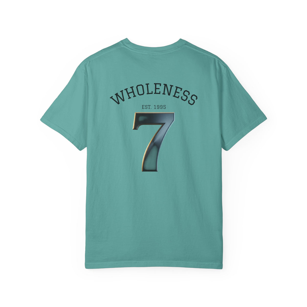 Wholeness 7 Graphic T‑Shirt — Vintage Athletic Number Tee