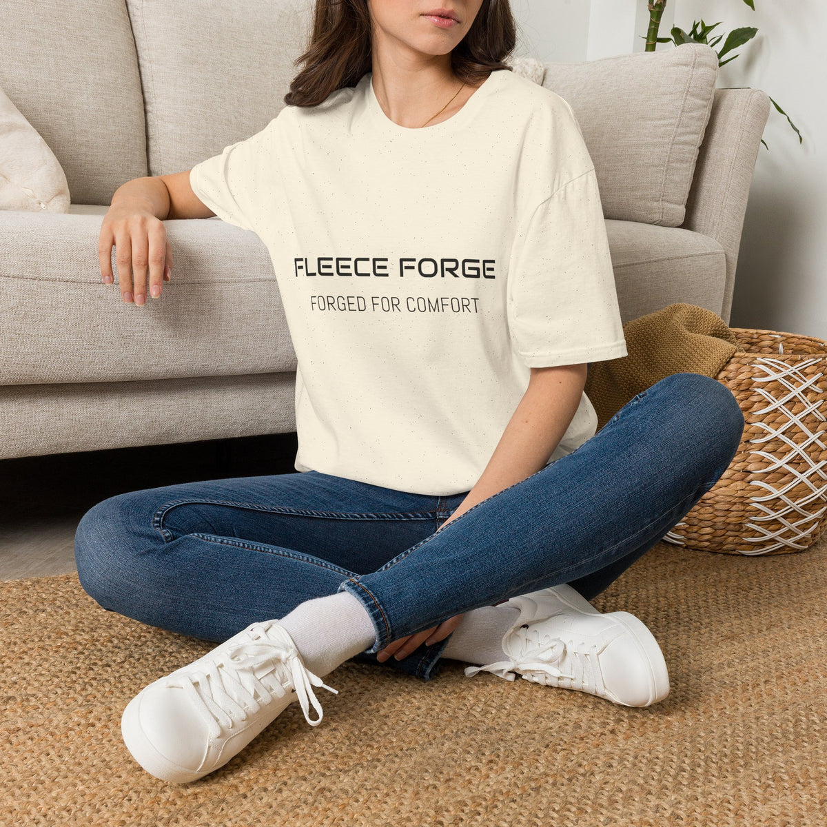 Fleece Forge T‑Shirt — "Forged for Comfort" Casual Graphic Tee
