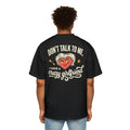Oversized Tee — "Don't Talk To Me, Cupid's Off Duty" Graphic Shirt