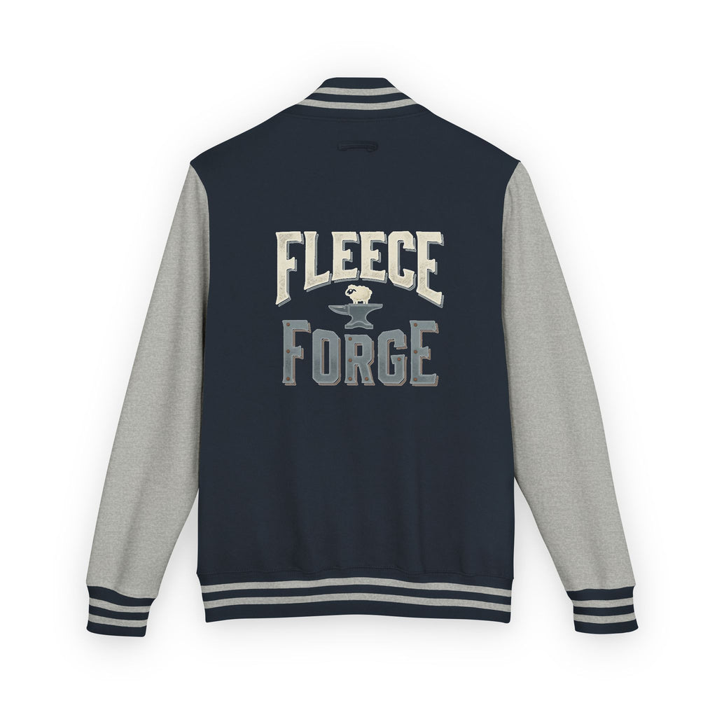 Letterman Jacket — 'Fleece Forge' Red & White Varsity Jacket