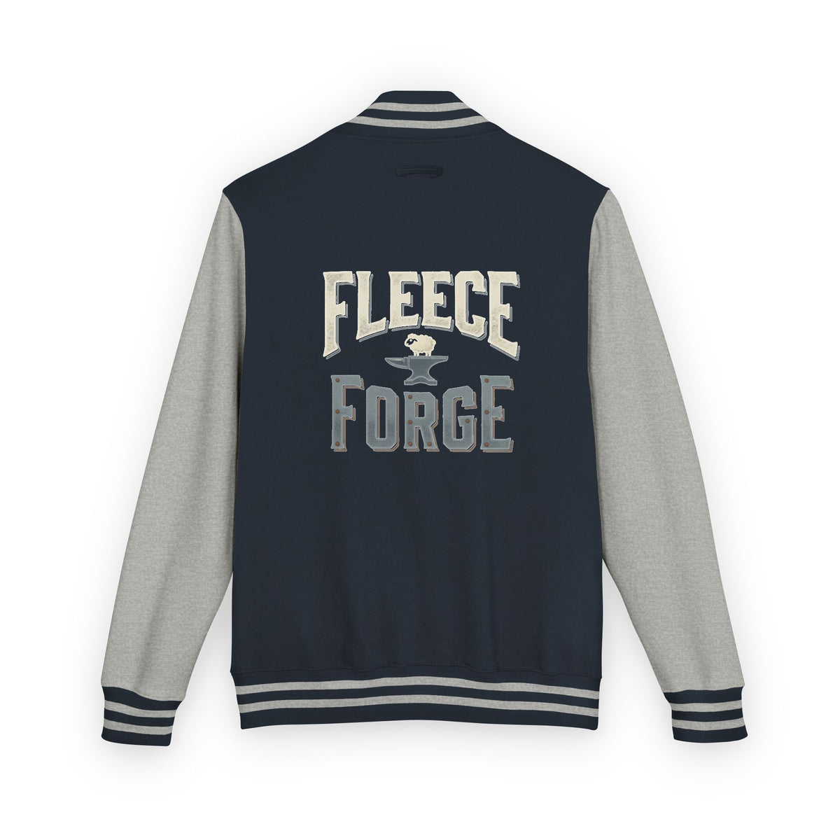 Letterman Jacket — 'Fleece Forge' Red & White Varsity Jacket