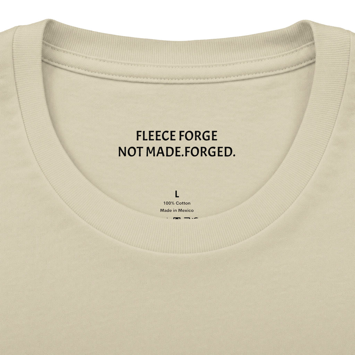 Forged By Fire Crew Tee — "Built Different" Chest & Back Graphic Tee
