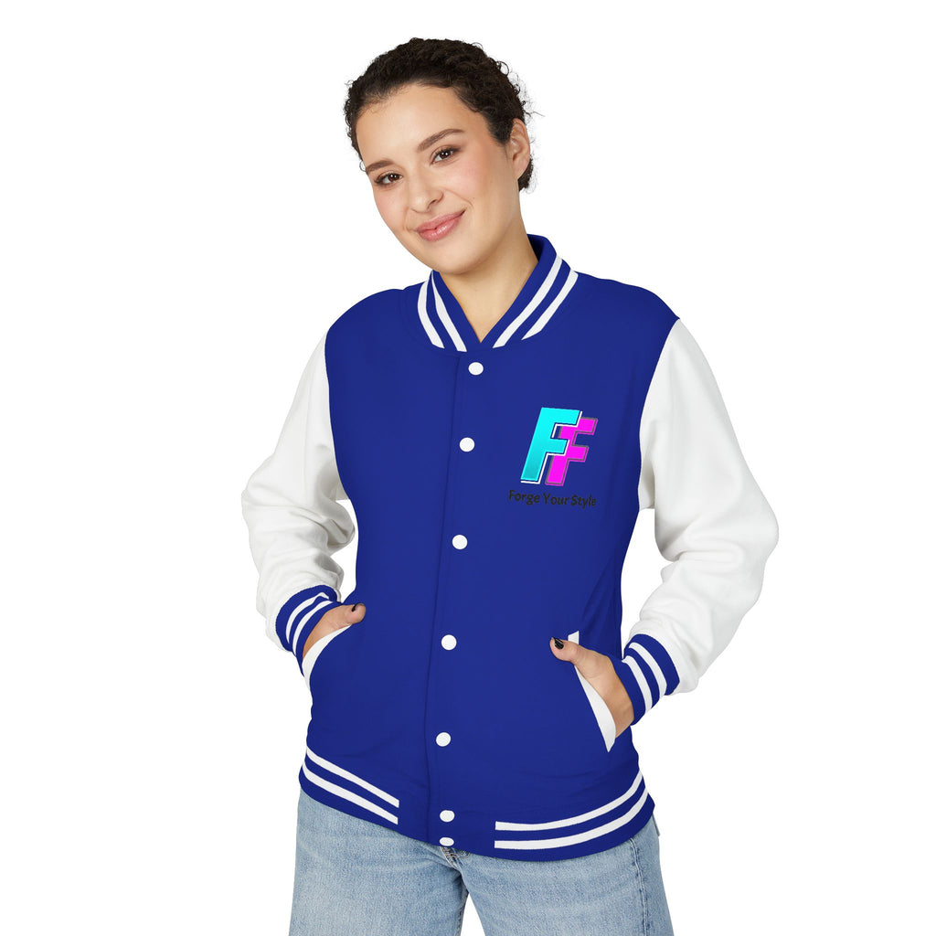 Letterman Jacket — 'Fleece Forge' Red & White Varsity Jacket