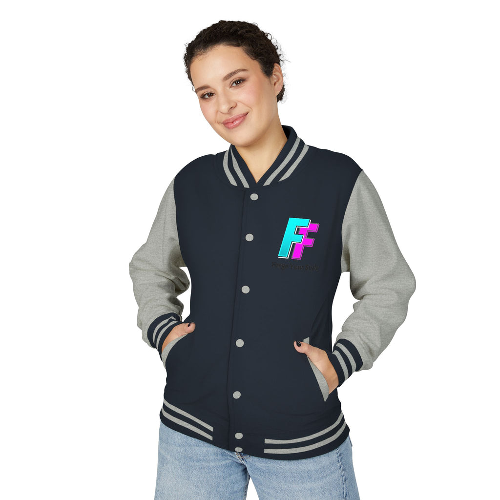 Letterman Jacket — 'Fleece Forge' Red & White Varsity Jacket