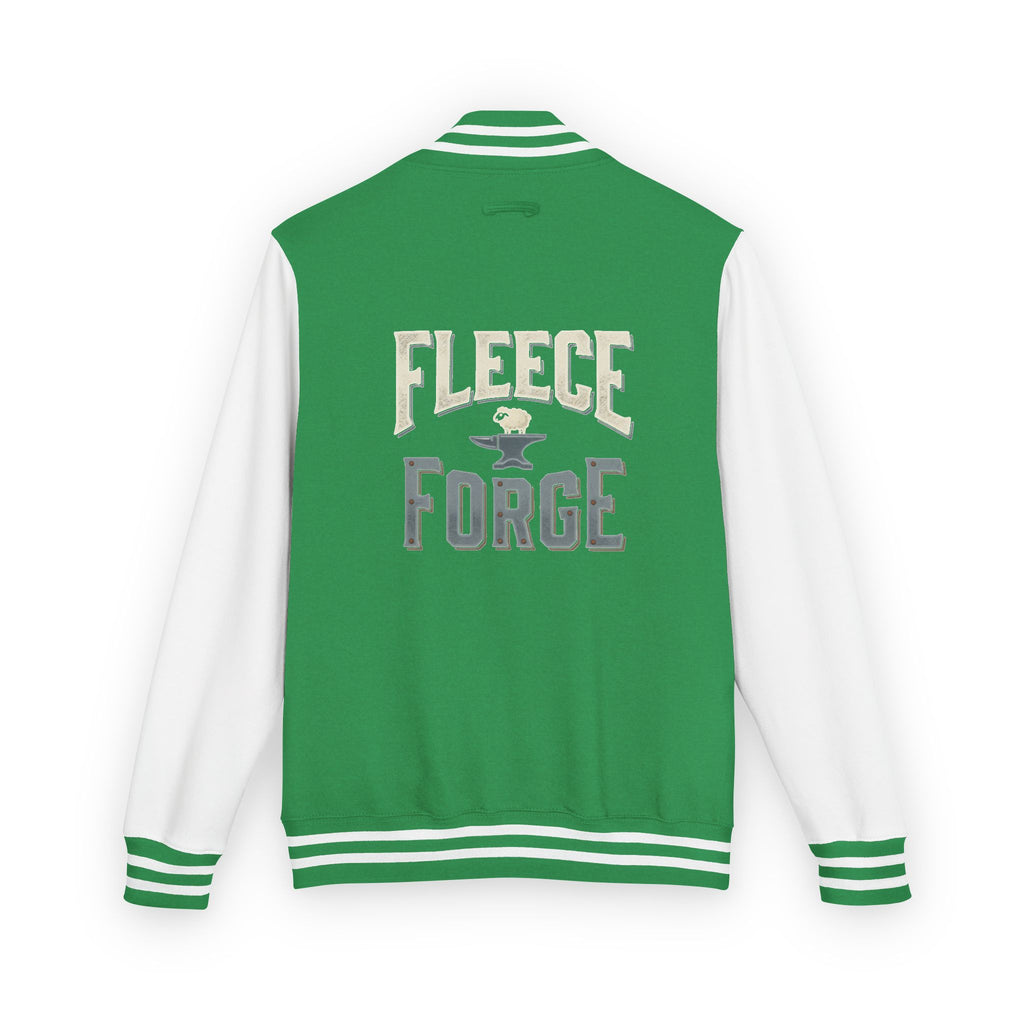 Letterman Jacket — 'Fleece Forge' Red & White Varsity Jacket