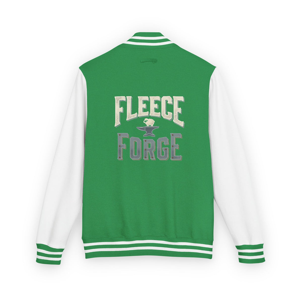 Letterman Jacket — 'Fleece Forge' Red & White Varsity Jacket