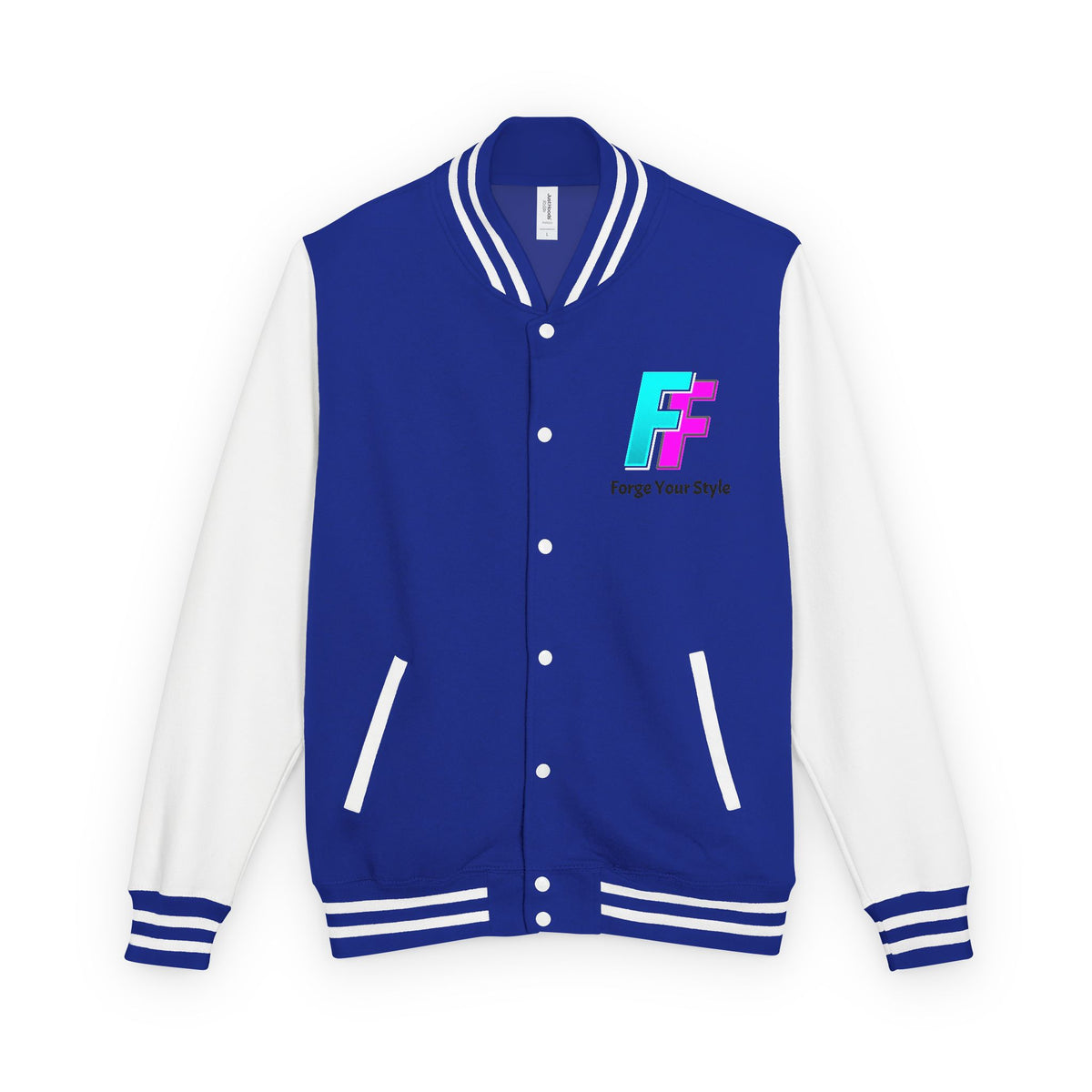 Letterman Jacket — 'Fleece Forge' Red & White Varsity Jacket