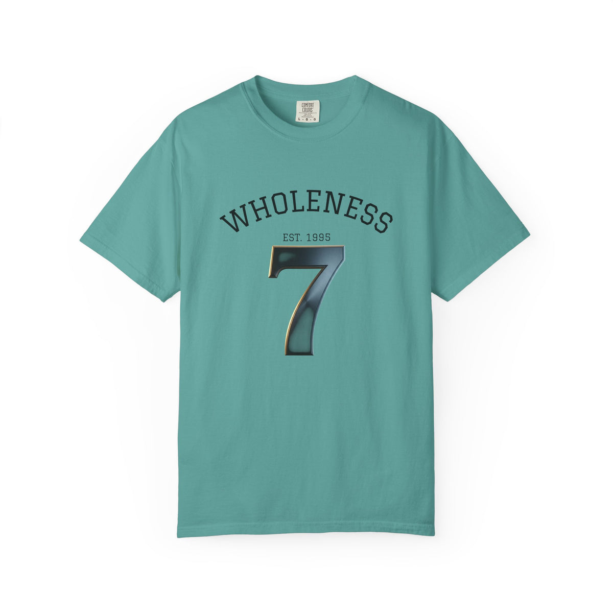 Wholeness 7 Graphic T‑Shirt — Vintage Athletic Number Tee