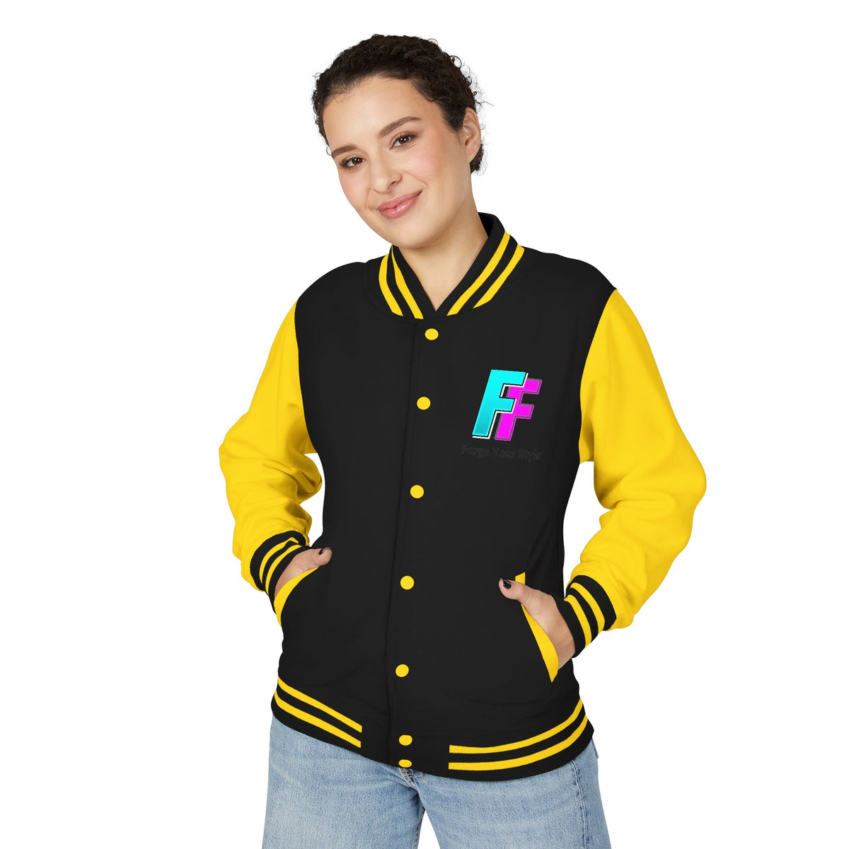 Letterman Jacket — 'Fleece Forge' Red & White Varsity Jacket