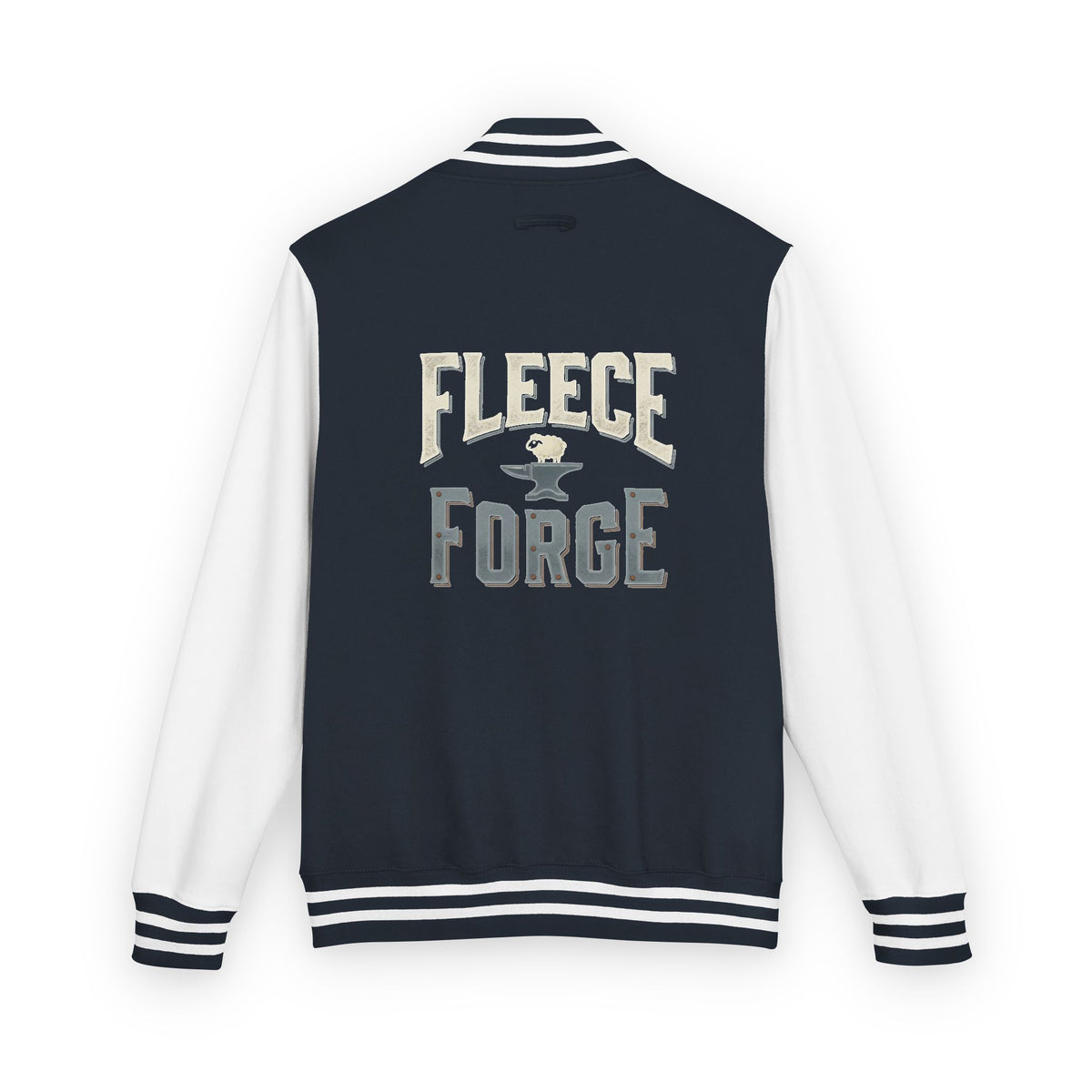 Letterman Jacket — 'Fleece Forge' Red & White Varsity Jacket