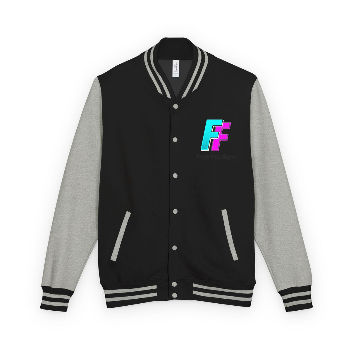 Letterman Jacket — 'Fleece Forge' Red & White Varsity Jacket