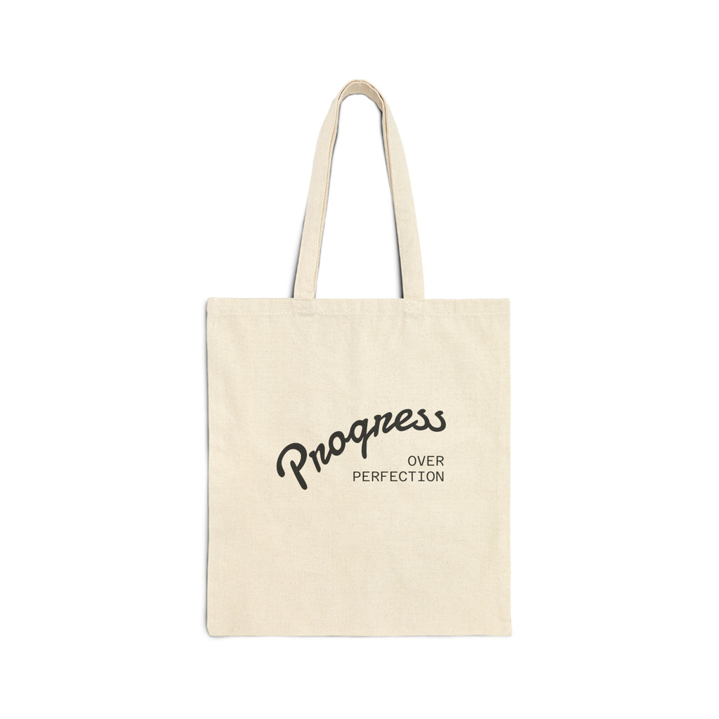 Progress Over Perfection Cotton Tote Bag