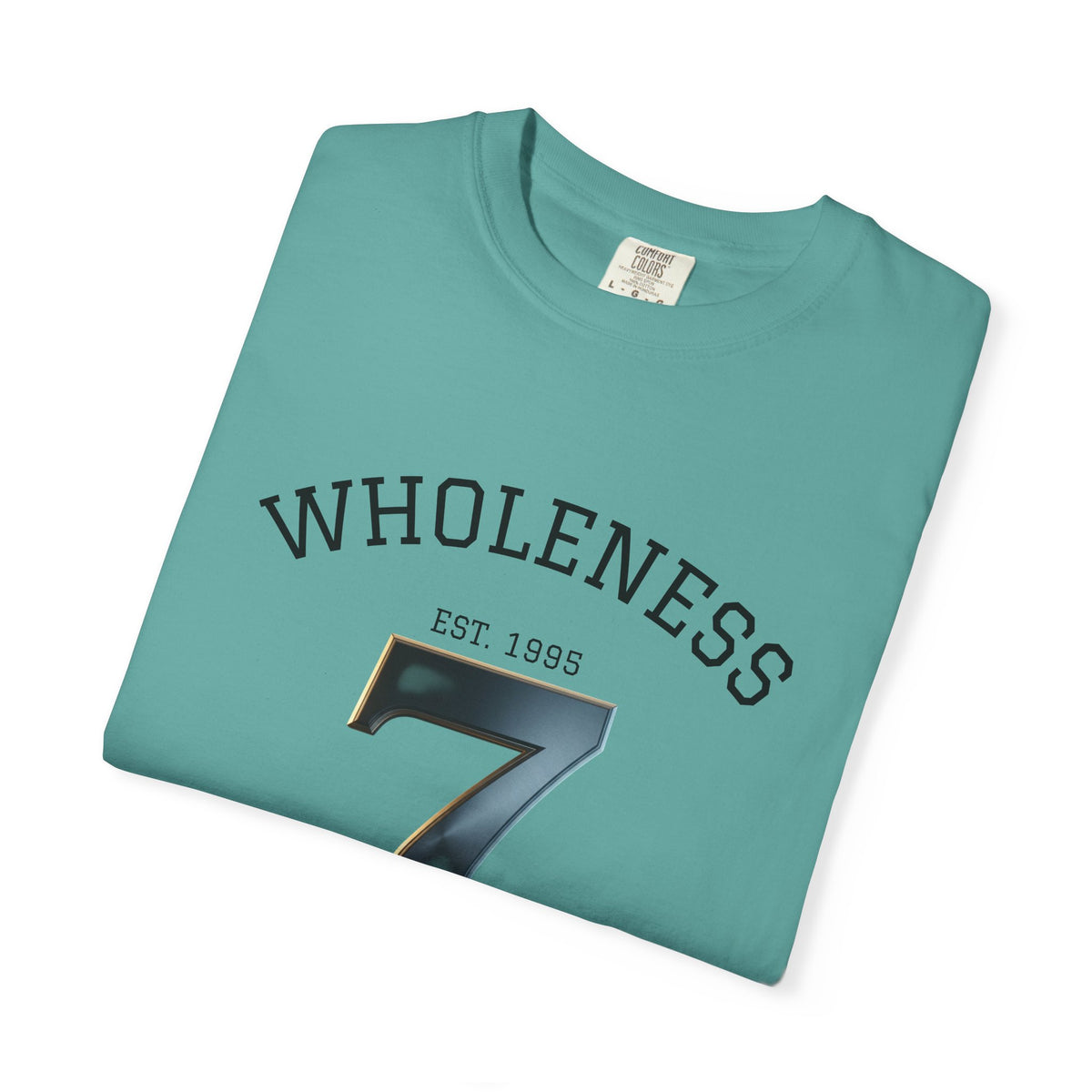 Wholeness 7 Graphic T‑Shirt — Vintage Athletic Number Tee