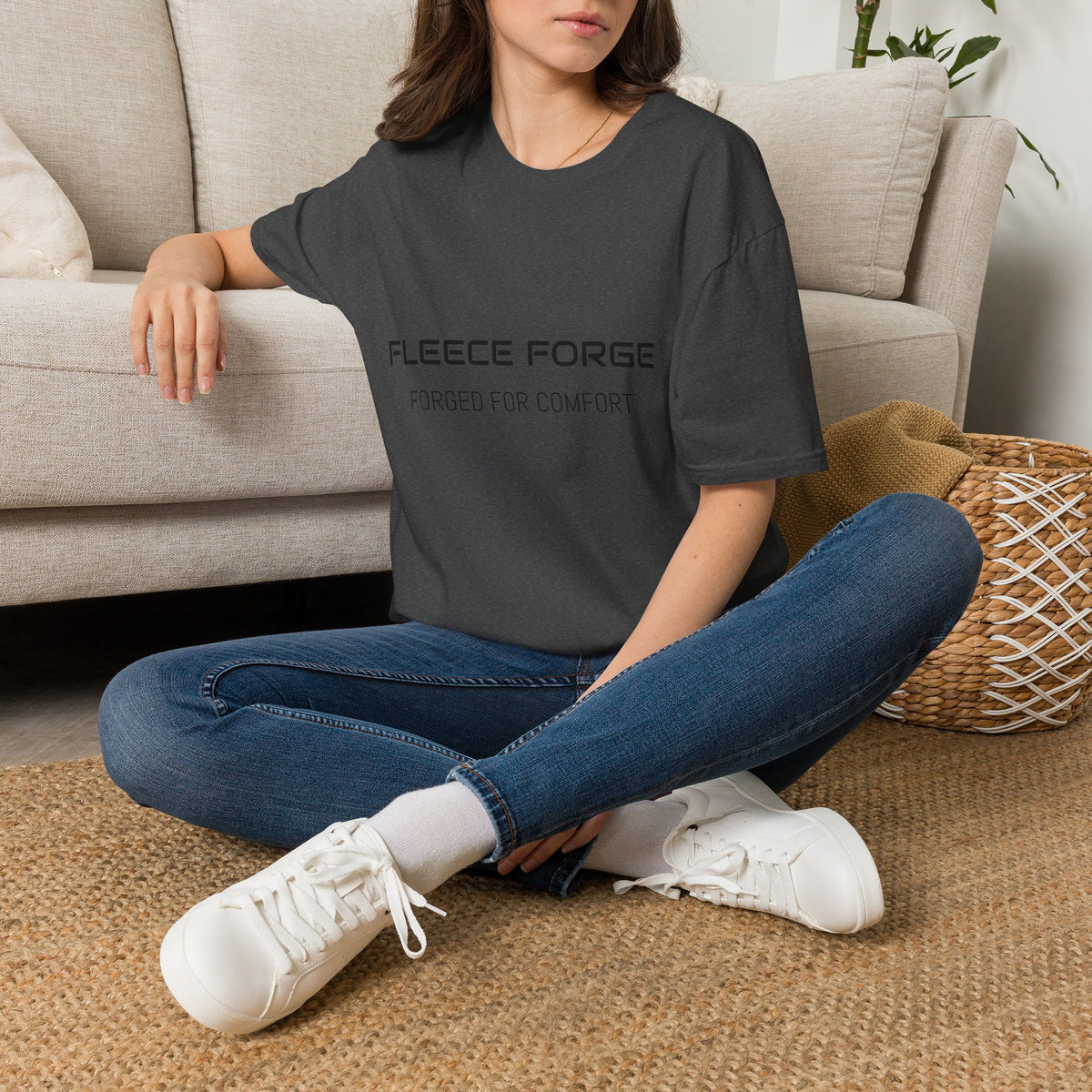 Fleece Forge T‑Shirt — "Forged for Comfort" Casual Graphic Tee