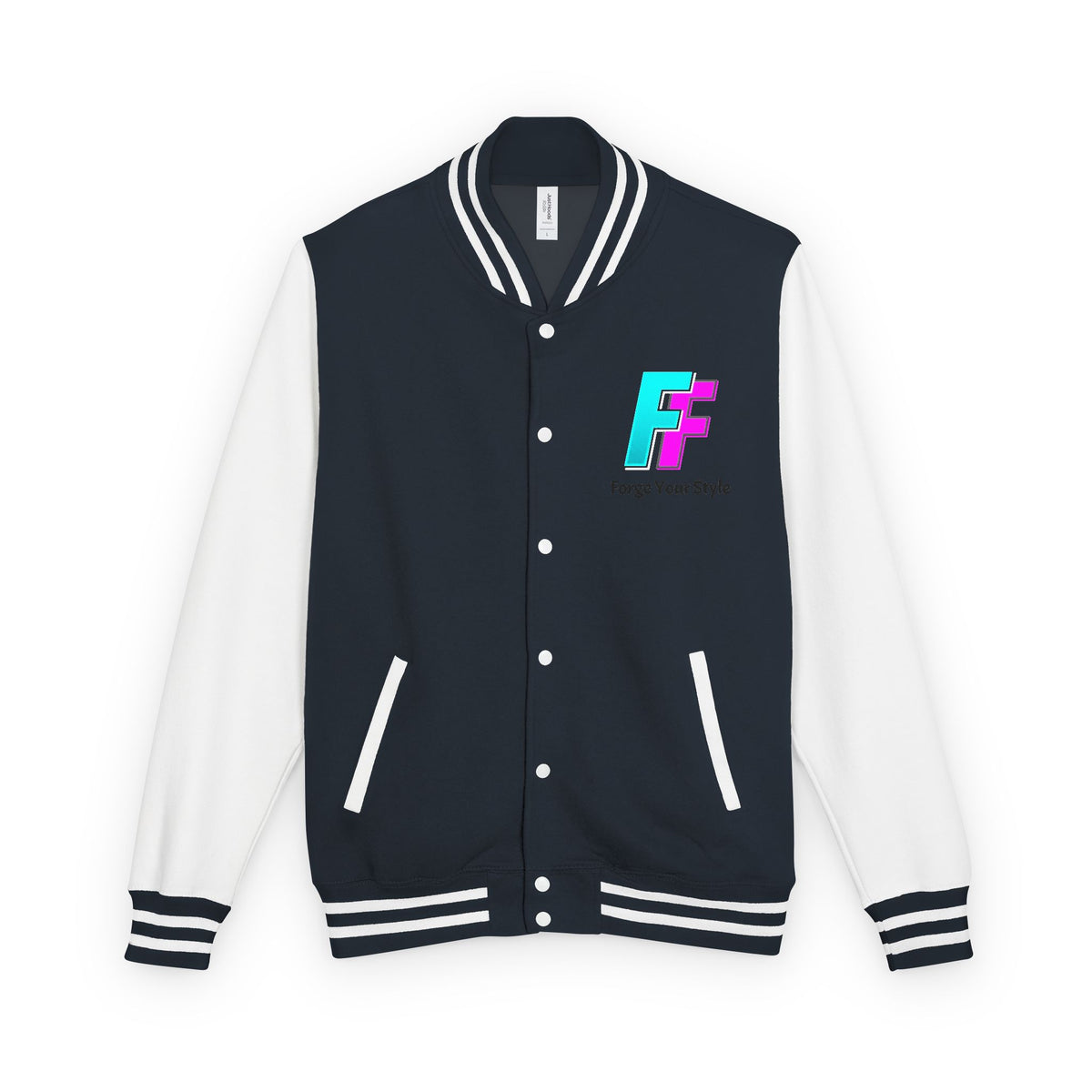 Letterman Jacket — 'Fleece Forge' Red & White Varsity Jacket