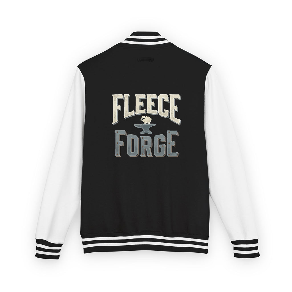 Letterman Jacket — 'Fleece Forge' Red & White Varsity Jacket