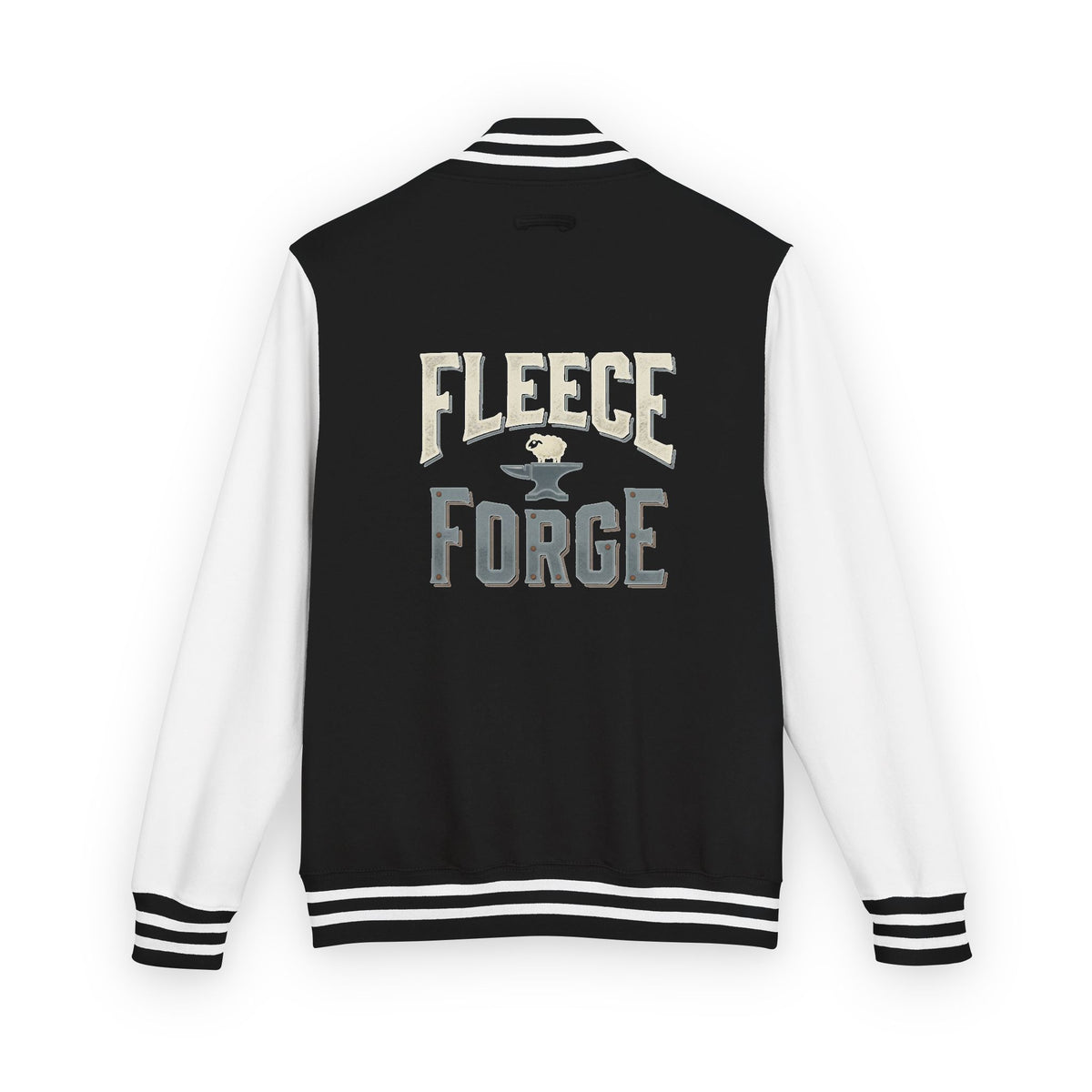 Letterman Jacket — 'Fleece Forge' Red & White Varsity Jacket