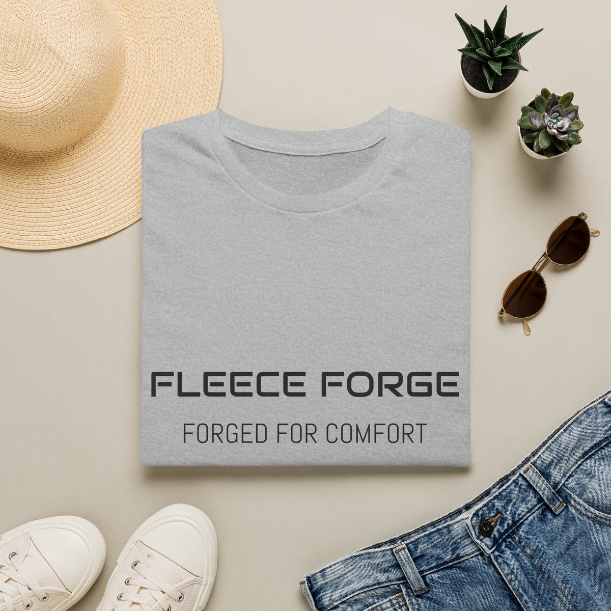 Fleece Forge T‑Shirt — "Forged for Comfort" Casual Graphic Tee