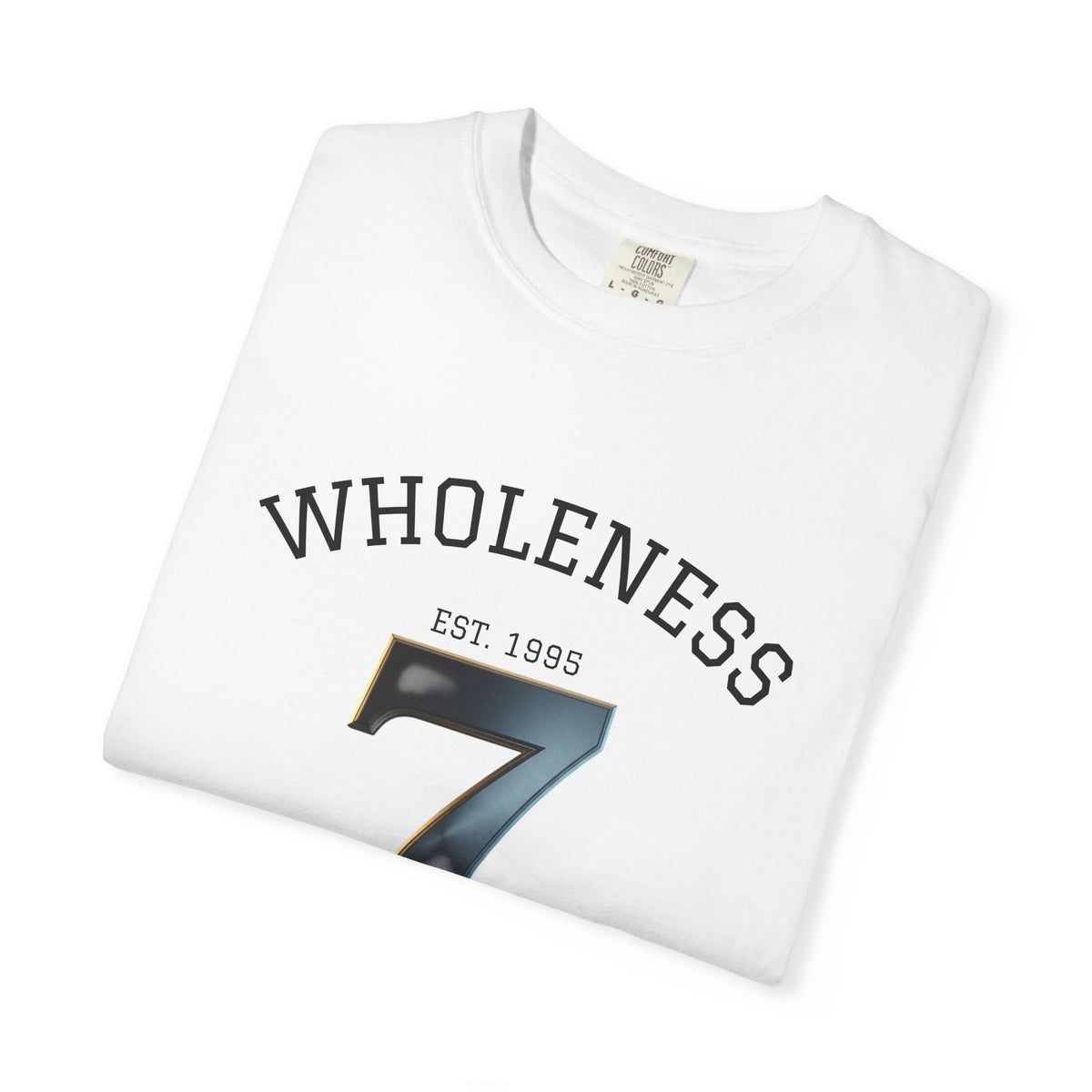 Wholeness 7 Graphic T‑Shirt — Vintage Athletic Number Tee