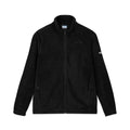 Embroidered Columbia Fleece Jacket — Classic Charcoal Zip-Up