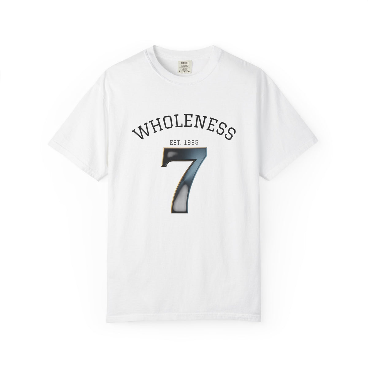 Wholeness 7 Graphic T‑Shirt — Vintage Athletic Number Tee