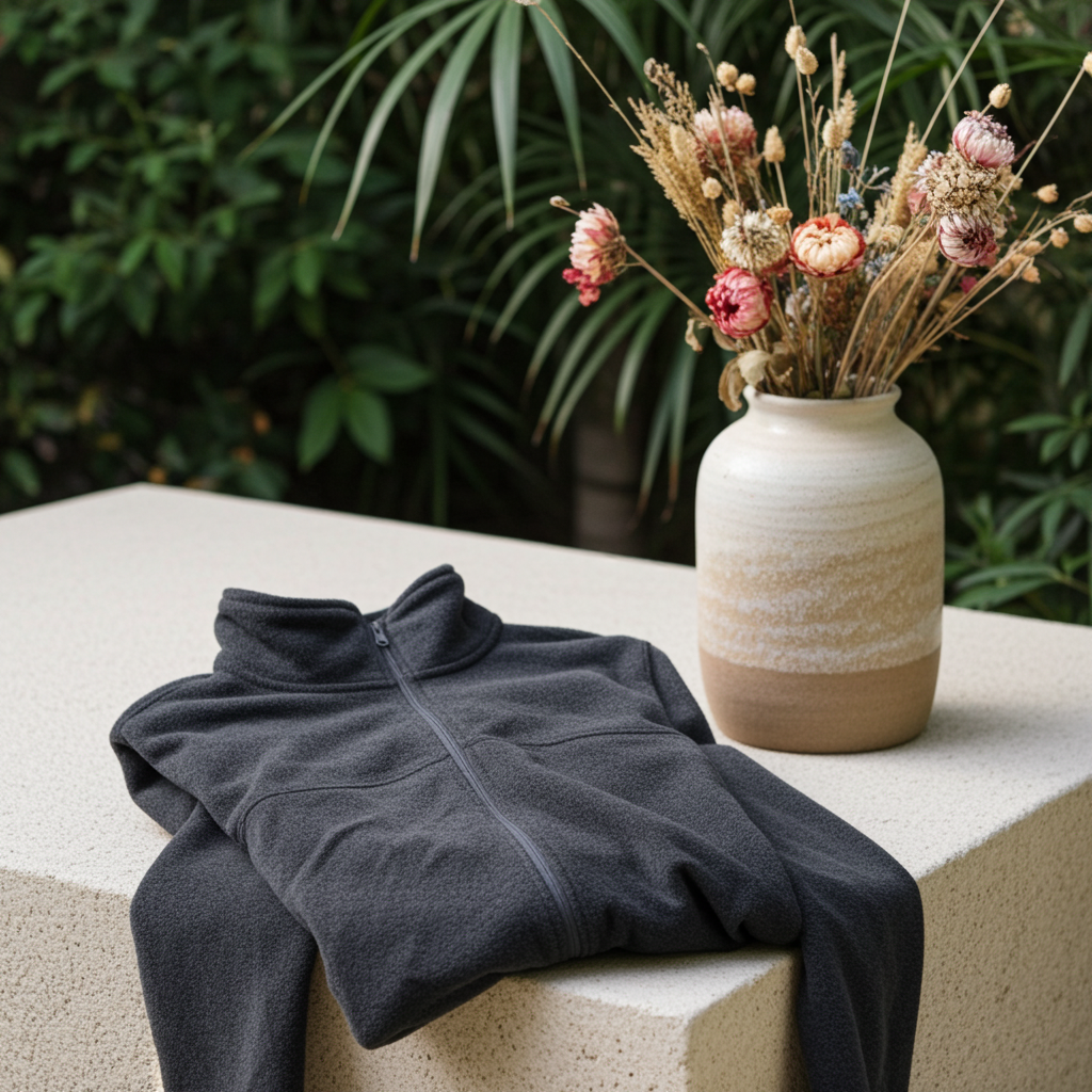 Embroidered Columbia Fleece Jacket — Cozy Zip-Up Outerwear